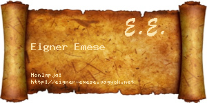 Eigner Emese névjegykártya