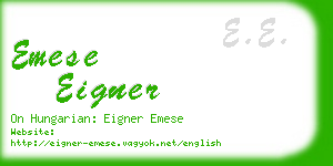 emese eigner business card